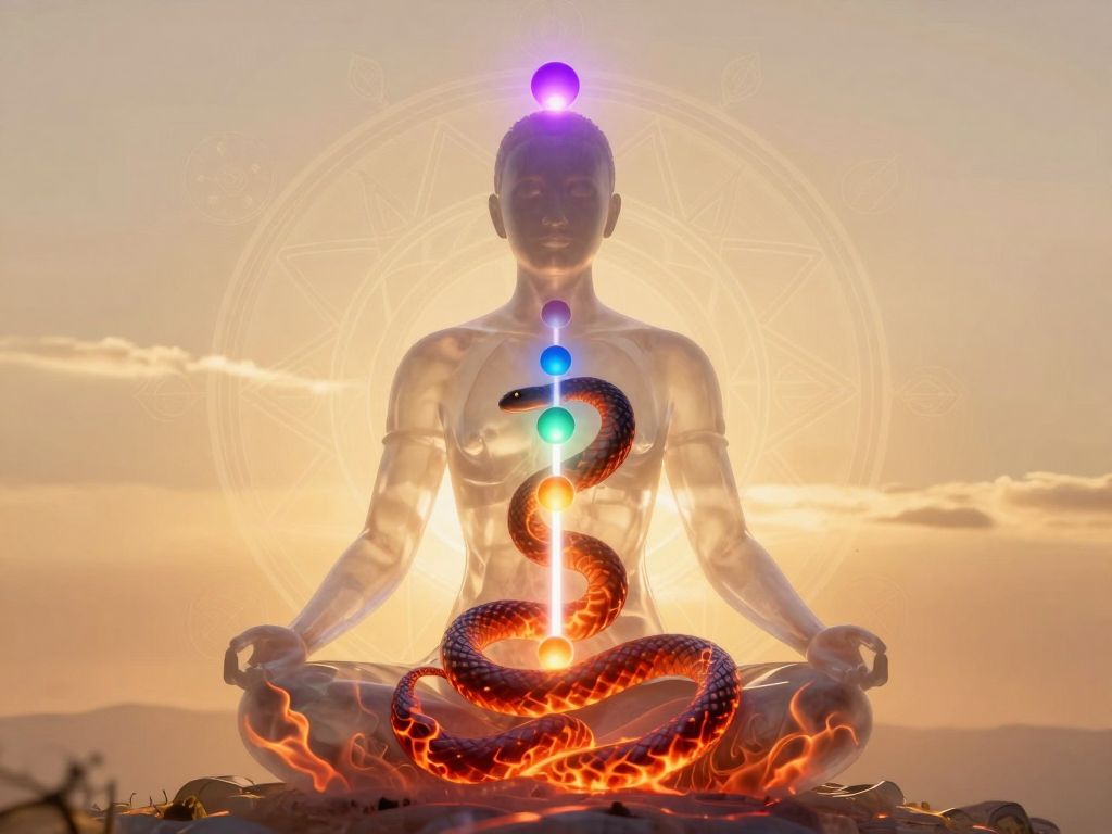 Kundalini, Zmija i čakre